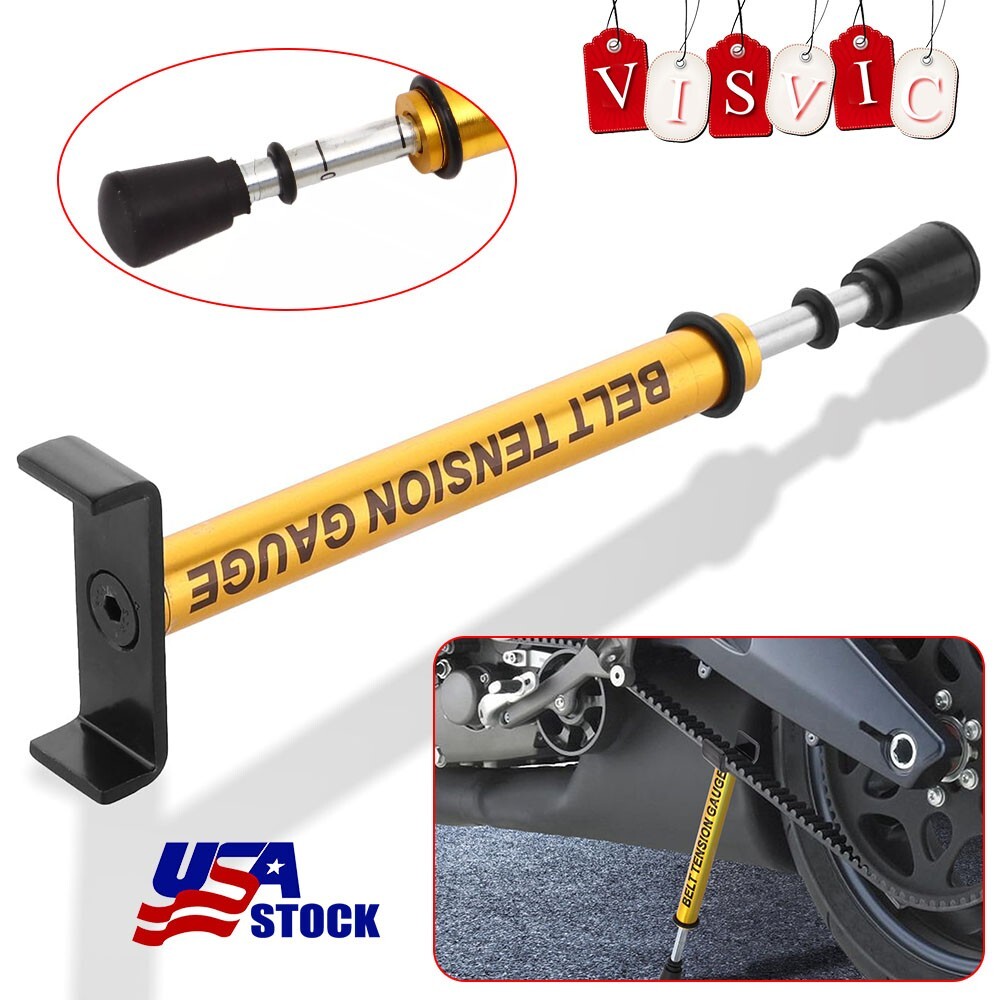 Motorcycle Secondary Drove Belt Adjustable Belt Tension Gauge Tool USA