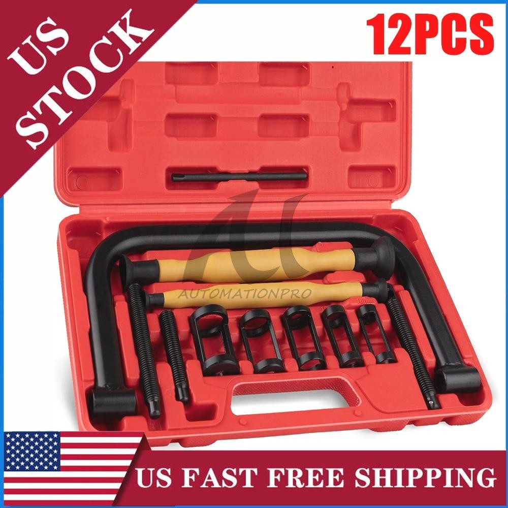 Valve Spring Compressor Set, 12PCS Clamp Removal Tool with…
