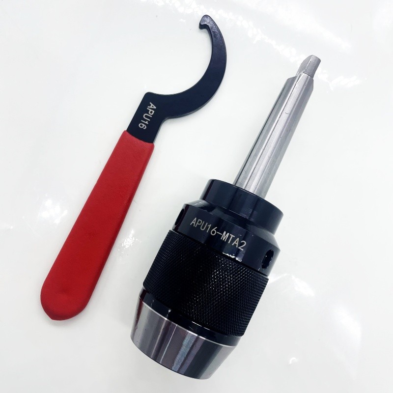 Keyless Drill Chuck&Spanner Morse Taper 2 MT2 Integral Shank Steel APU16-MTA2