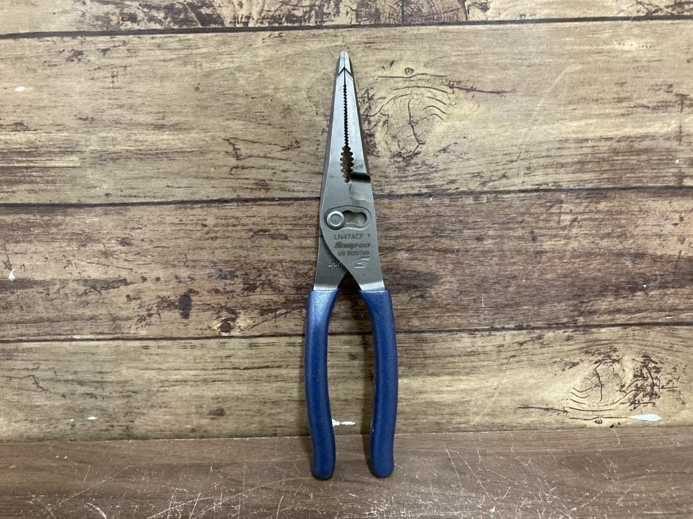 Snap-on LN47ACF POWER BLUE Talon Grip Long Nose Slip Joint Pliers [Used]