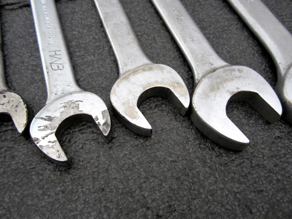 Vintage Proto 10pc SAE Open End Wrench Made in USA