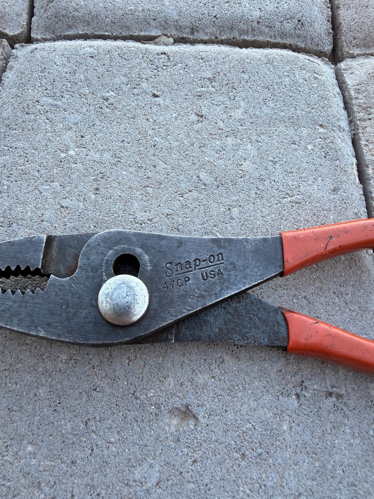 Snap on Tools USA 47CP 7.5” Long Slip Joint Combination Pliers NICE