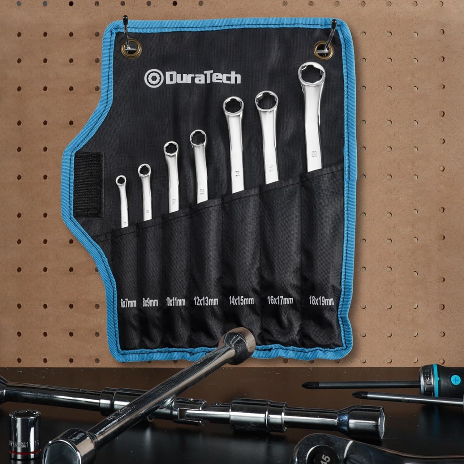 Piece Box Wrench Set, Anti-slip, Metric, 6-19mm, CR-V Steel