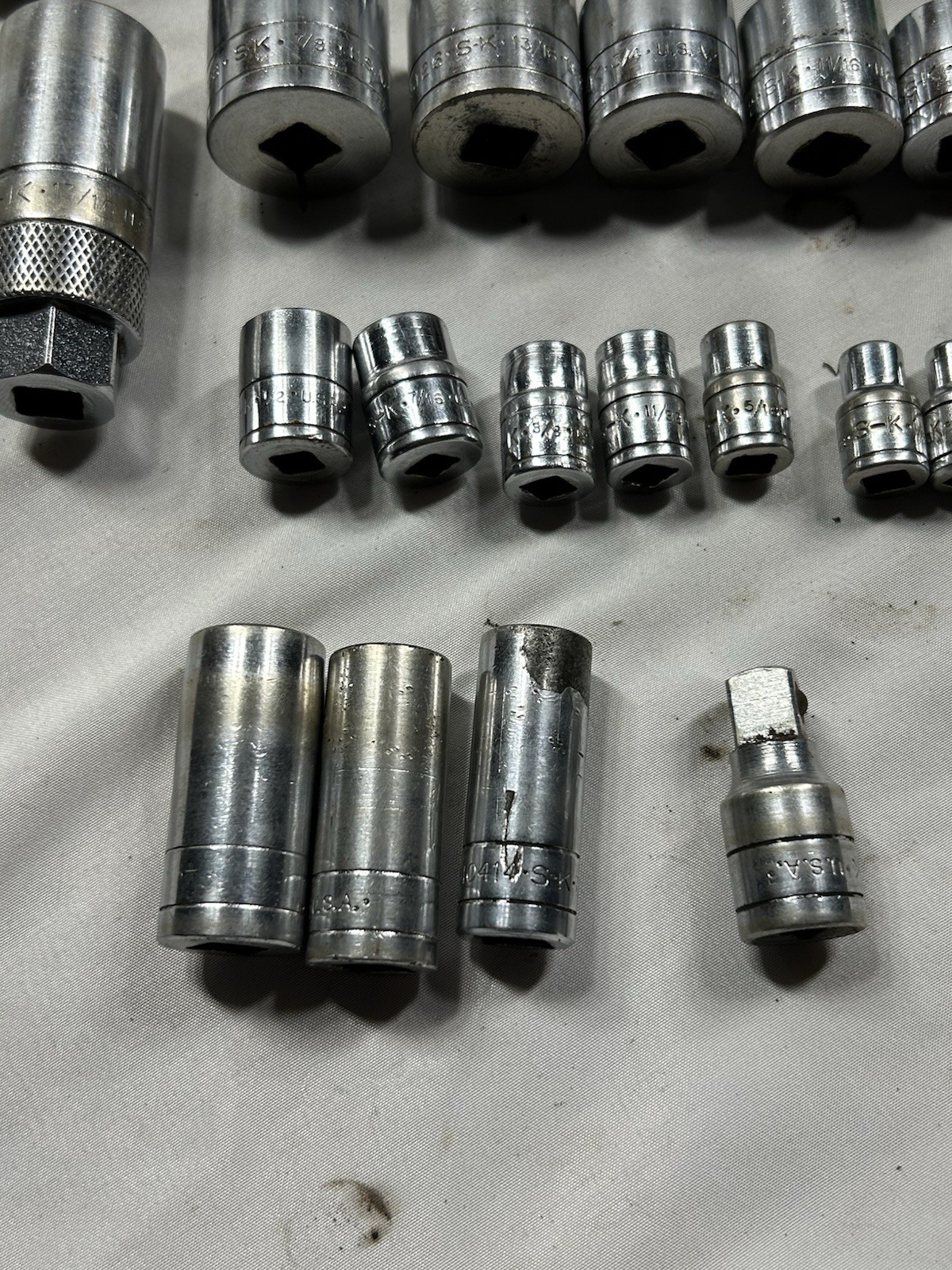 S-K Tools 3/8″ And 1/4” Drive 23 Piece Socket Set USA Made Please Read