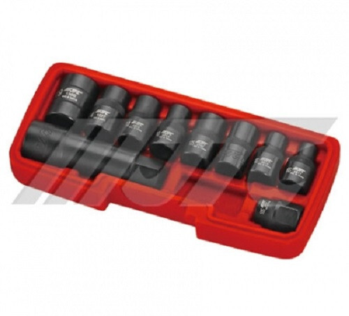 JTC-4918S 10PCS SPECIAL SOCKETS SET 1/2″: 10MM 12MM 14MM 19MM. 3/8″: 23MM