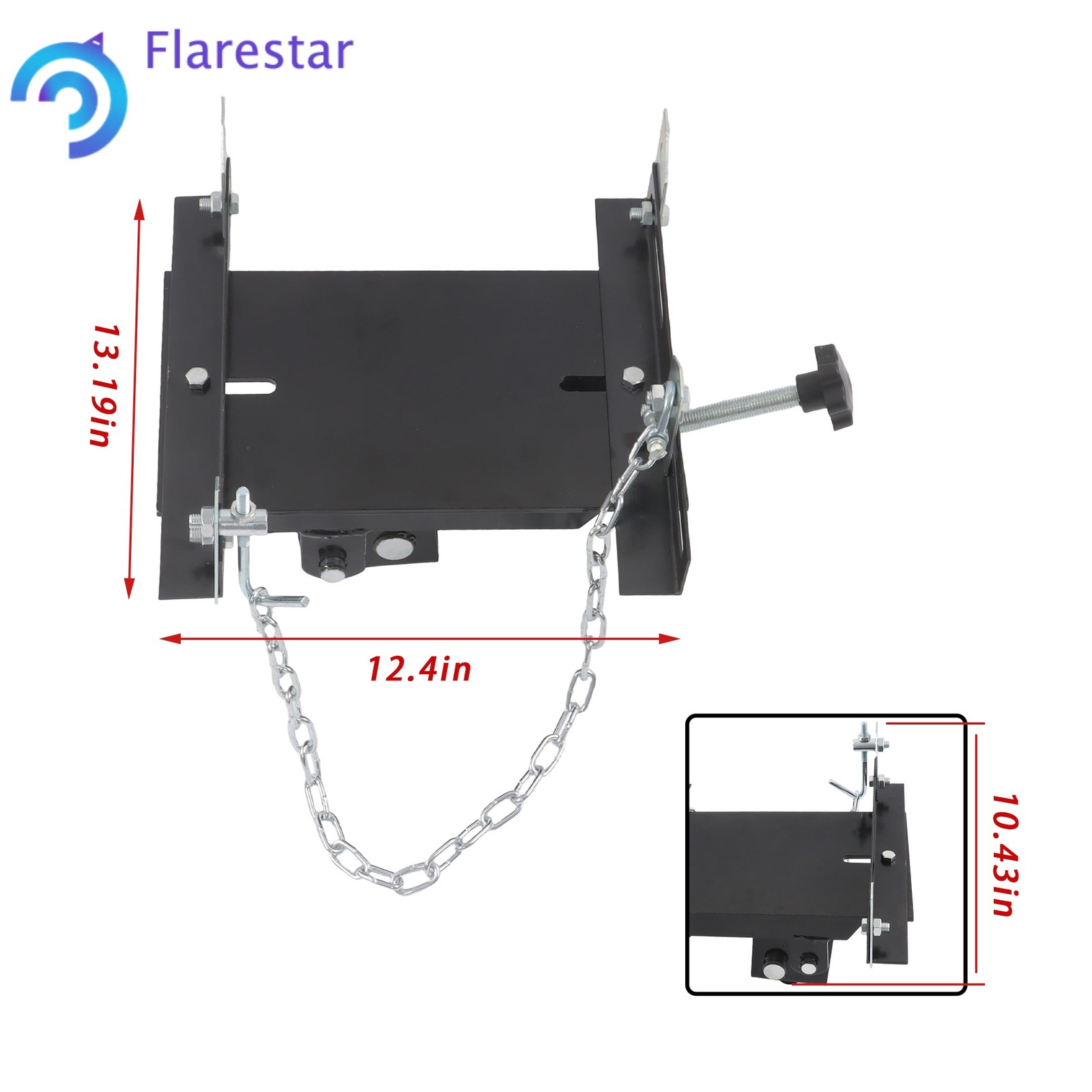 Black 1/2 ton 1100lbs Transmission Floor Jack Adapter for Vehicle Repairs