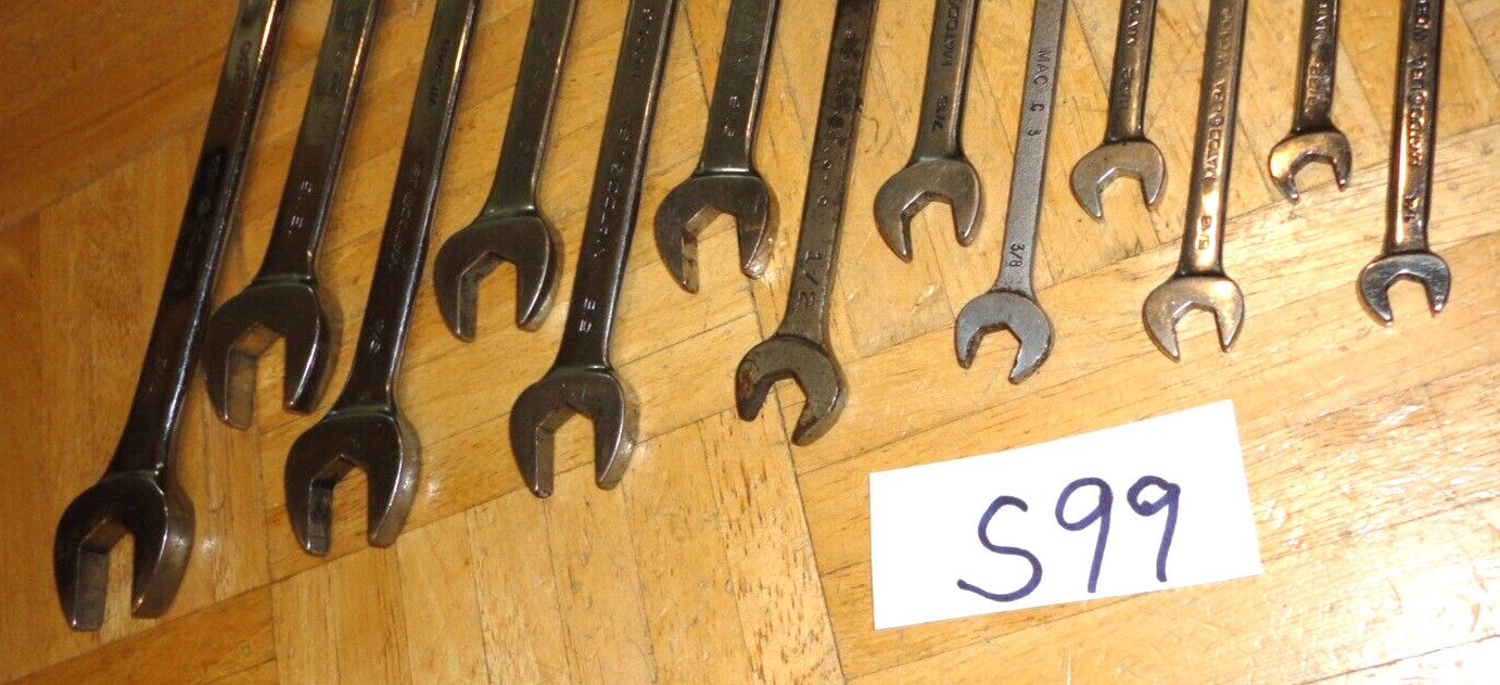 MATCO TOOLS 13 PIECE SAE. SHORT COMBINATION 6 POINT WRENCH SET 1/4 TO 7 /8