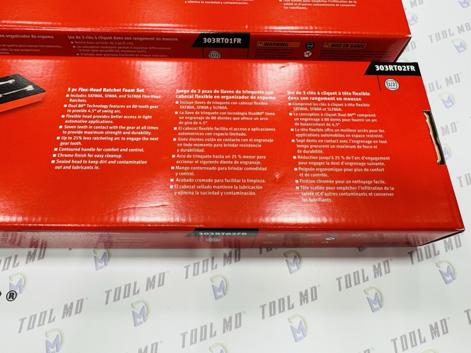 Snap-on Tools USA NEW 6-Piece 1/2″ Drive Flex & Fixed-Head Ratchet Foam Set