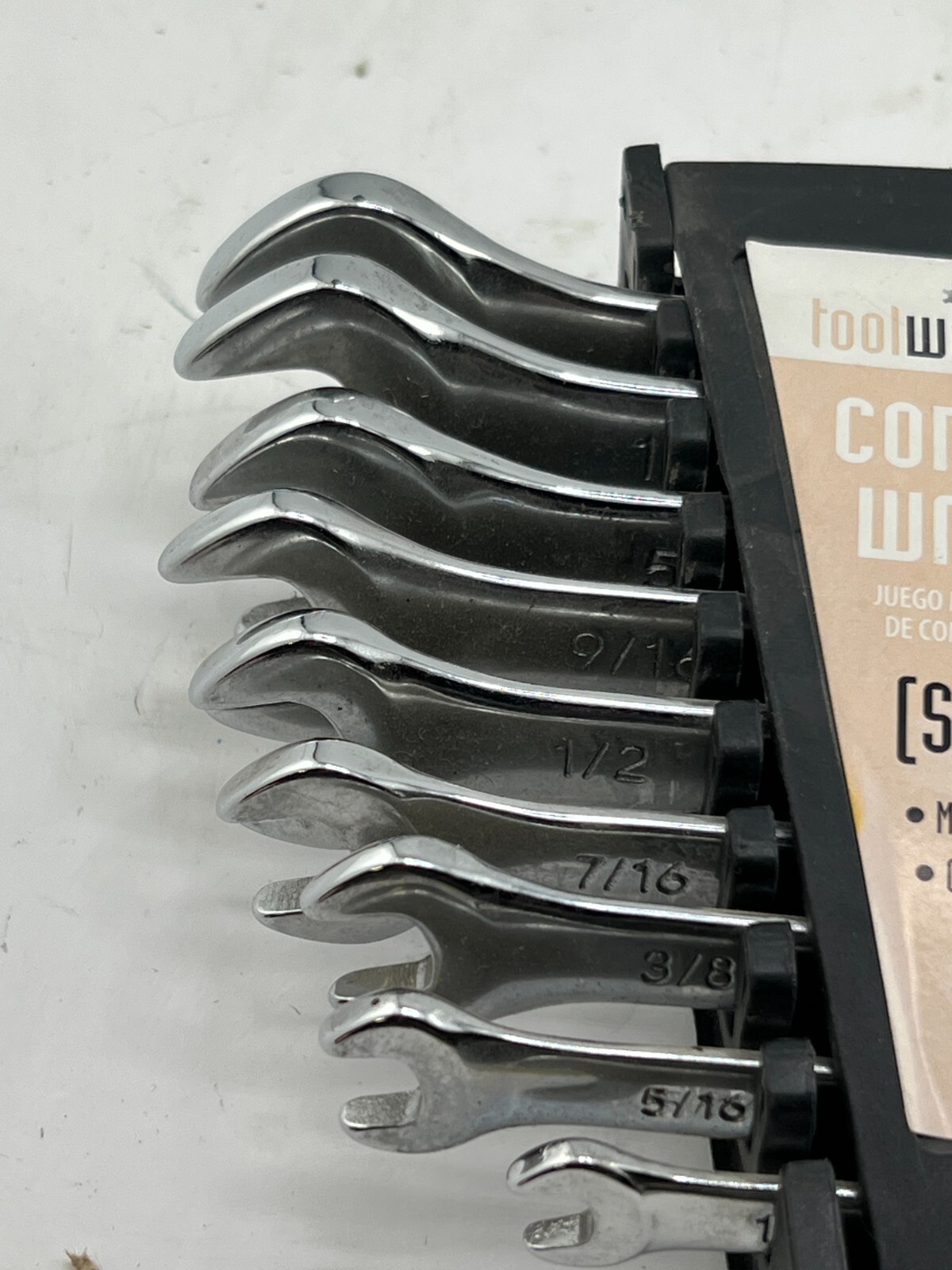 Toolworks Wrench 9 pieces SAE in Mirror Polished Carbon Steel TW124
