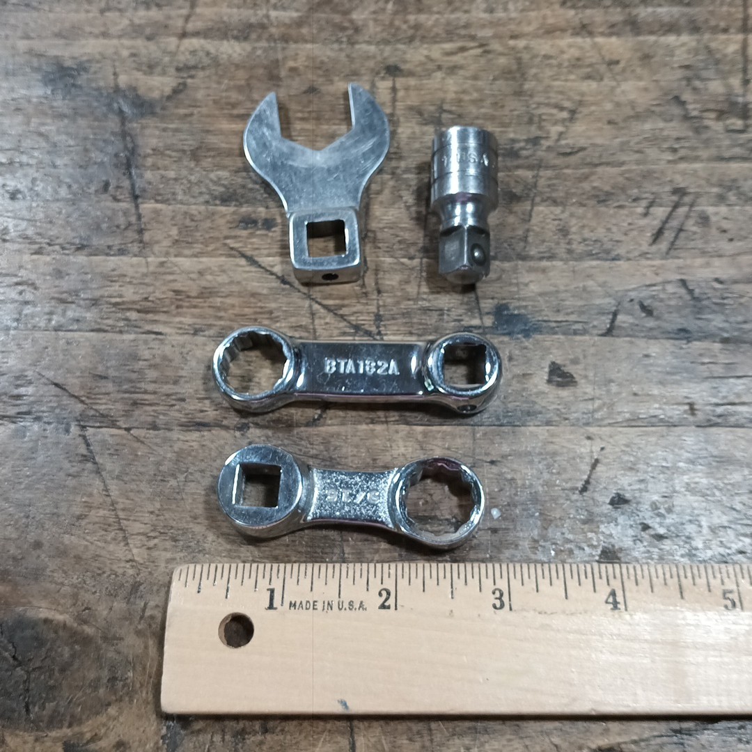 Snap On Tools Matco Mac Wrenches Lot BTA182A CB181 FX1 S124 Crowfoot 3/4″