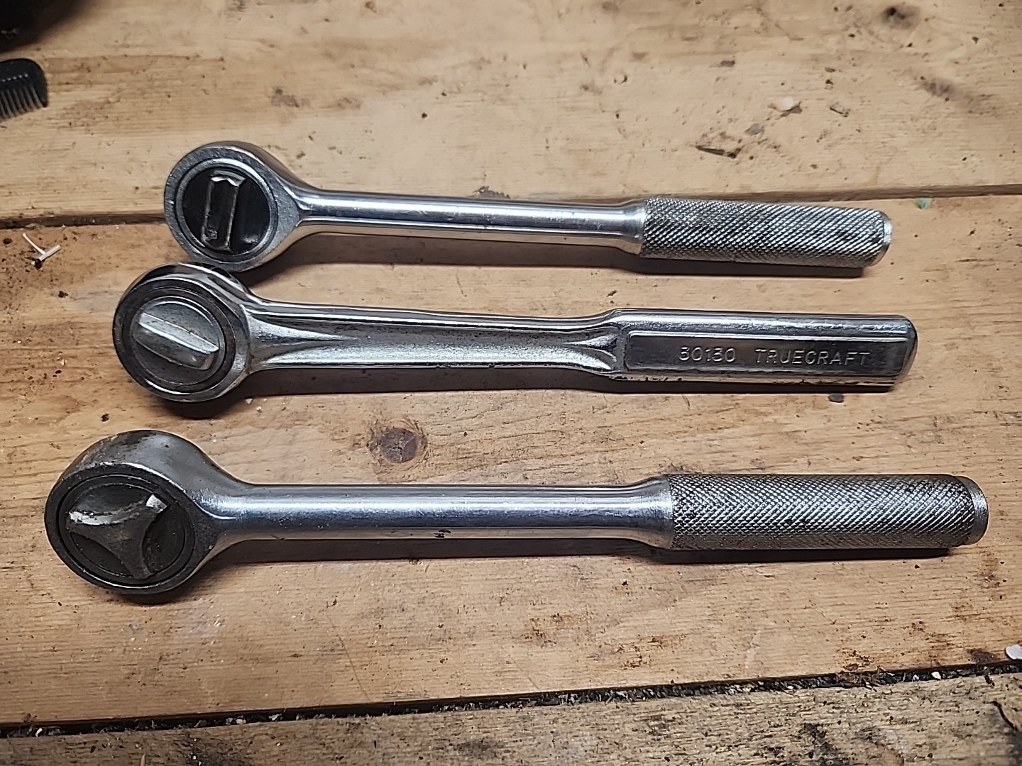 Truecraft 30130 3/8” Drive Ratchet & 2 Others All Made In Japan 3/8″ Vintage