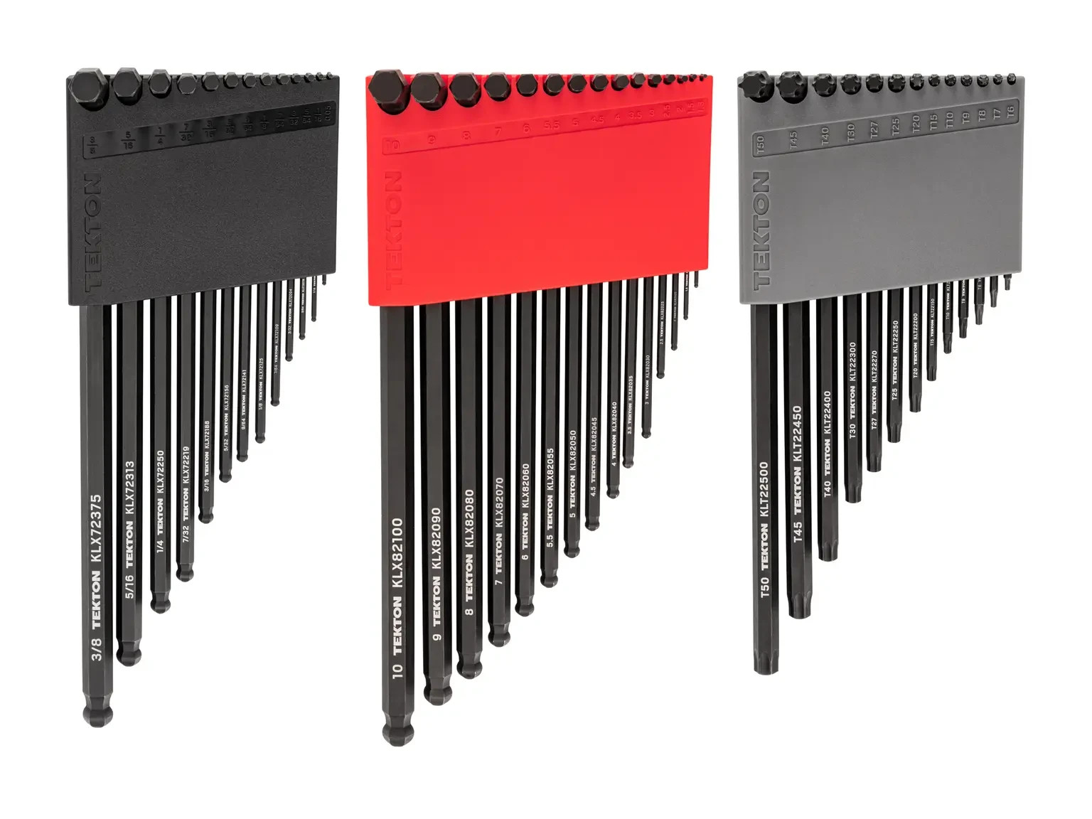 Tekton KEY91002 Hex and Torx L-Key Set (41-Piece), .05-3/8in, 1.3-10mm, T6-T50
