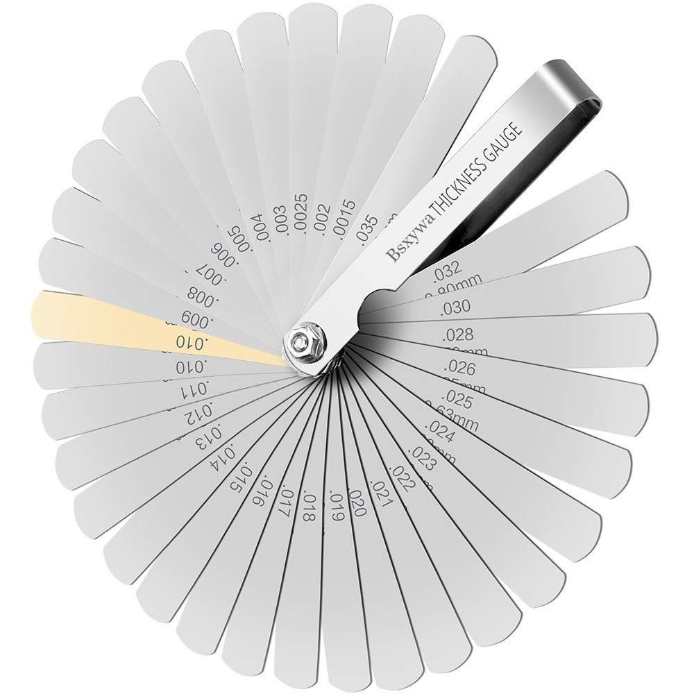 Durable 65 Manganese Steel Feeler Gauge with Dual Metric and Imperial Markings
