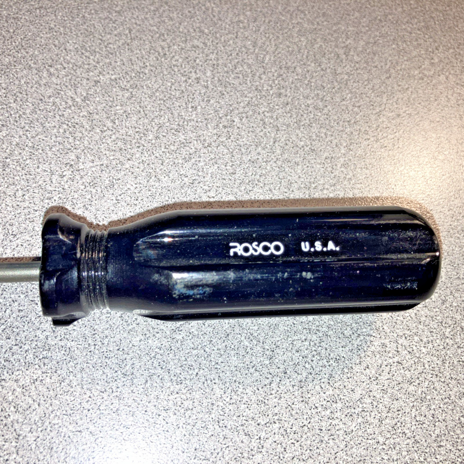 Rosco 3/16″ Tip Flat / Slotted Screwdriver Black 8″ Long Shaft Vintage USA
