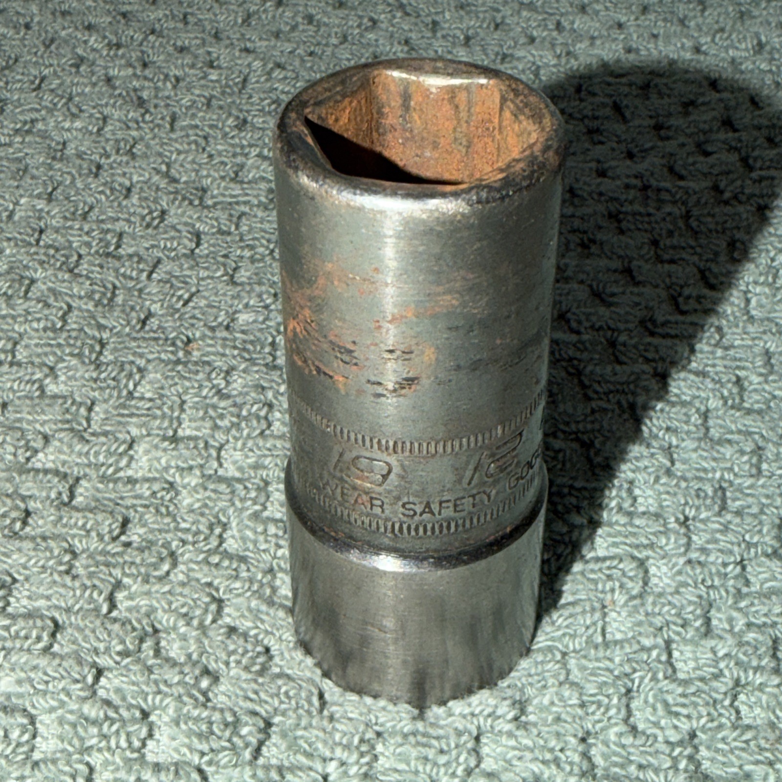 SNAP ON A98M FLIP IMPACT SOCKET 19MM X 21MM USED GC 1/2″ DRIVE