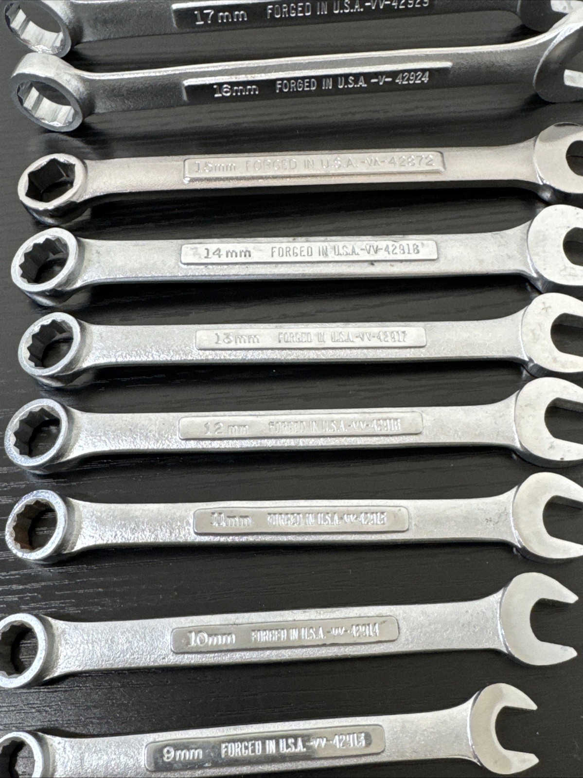 Craftsman USA V VV Metric Combination Wrench 11 Pc Set 12Pt 6mm Up To 17mm Read