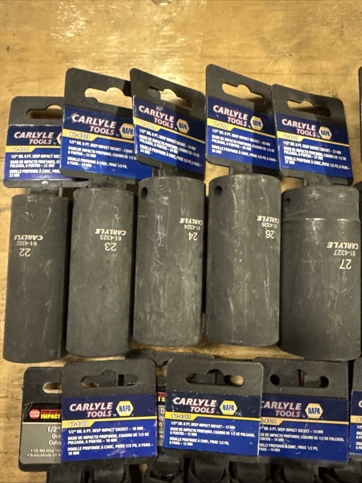 Napa Carlyle Tools Loose Set 23pcs. 1/2″ Drive Deep Metric Impact Socket Set
