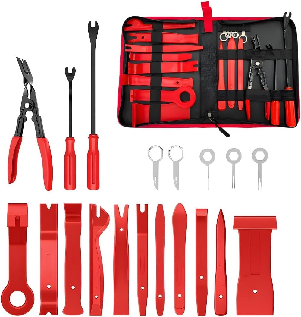 19 PCS , Plastic Upholstery Pliers Removal Install Tools with Storage Bag, Pa…