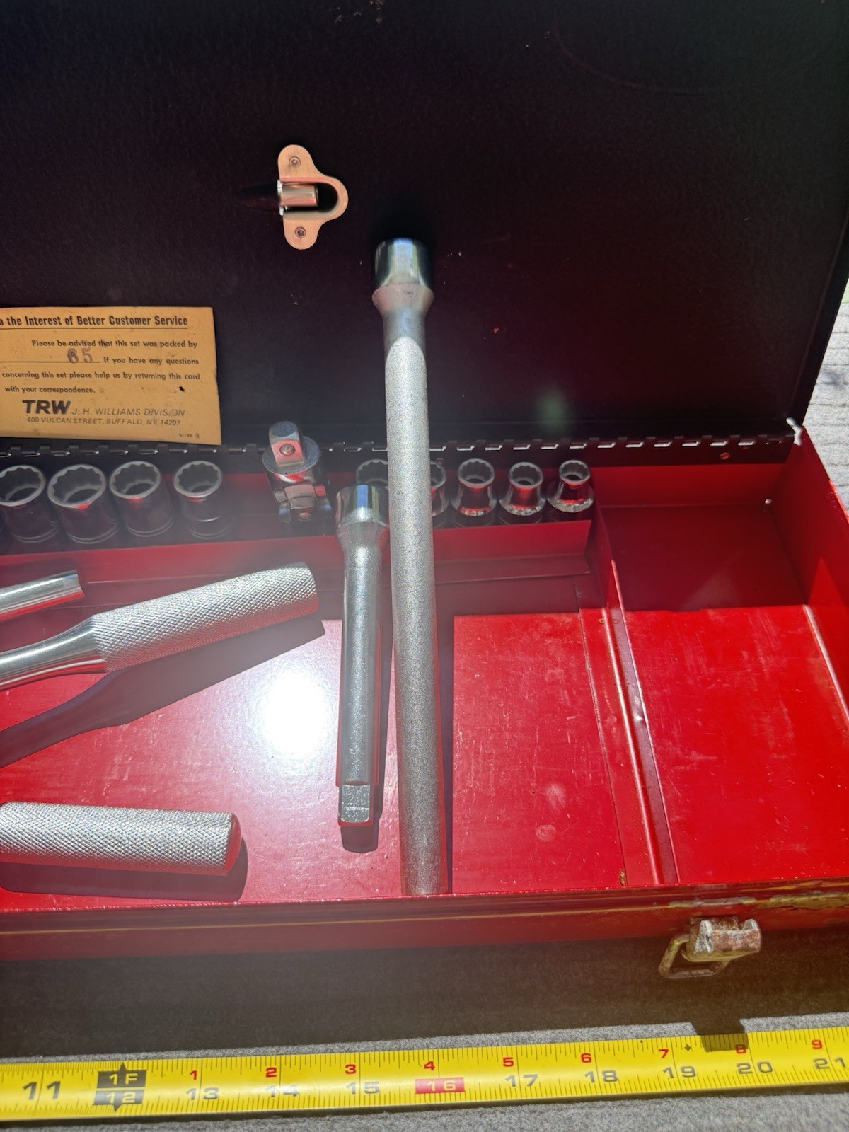 NOS JH Williams 1/2″ Drive Metric Sockets S-52 SUPERRATCHET 22 pcs Set Made USA!