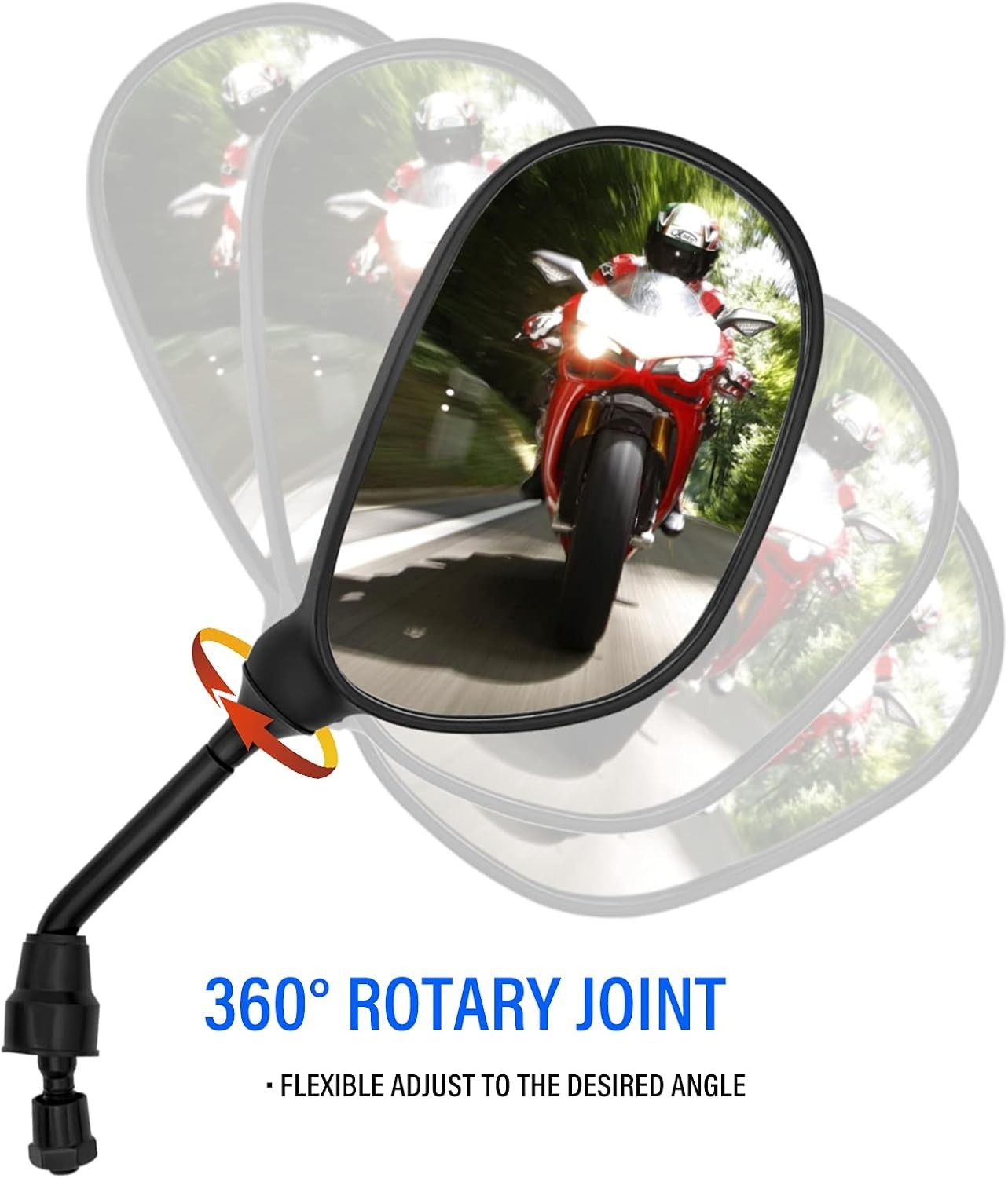 Large Convex ATV Mirrors for Honda & Polaris – Universal 2-Pack with Clamps