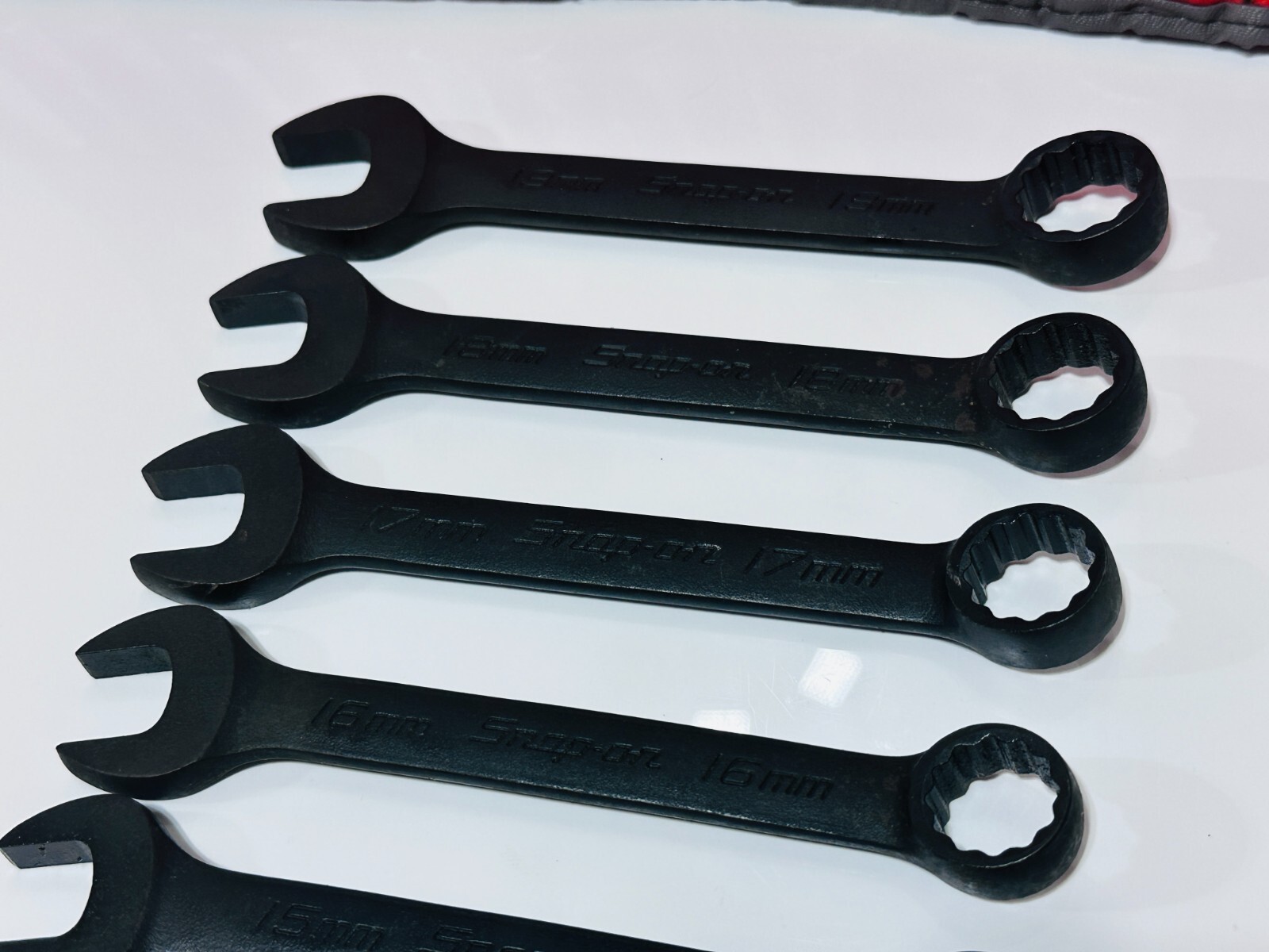 Snap-On USA 14pc Metric GOEXM Industrial Short Combination Wrench Set – 6mm-19mm