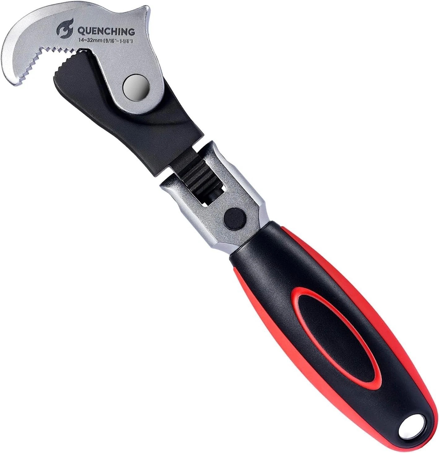 Versatile Crowfoot Wrench 9.5″: Auto Jaw 14-32mm, Rust Resistant Grip