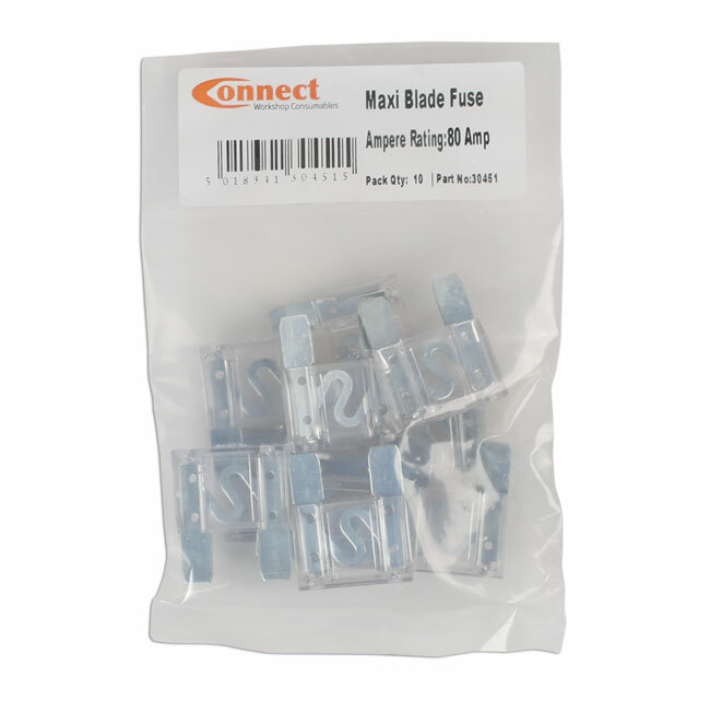 Connect 30451 Maxi Blade Fuse 80 Amp-Clear Pk 10