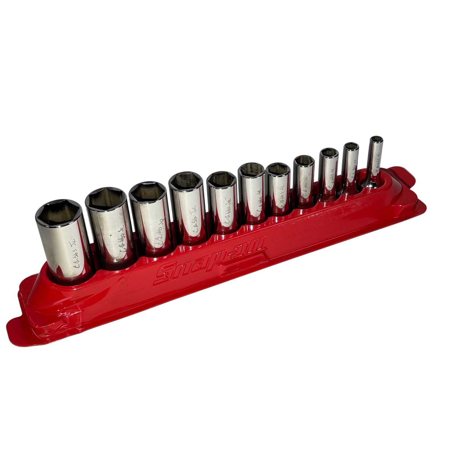 Snap-On Tools 211SFSY 11-Piece 3/8» Drive 6-PT 1/4-7/8» SAE Deep Socket Set