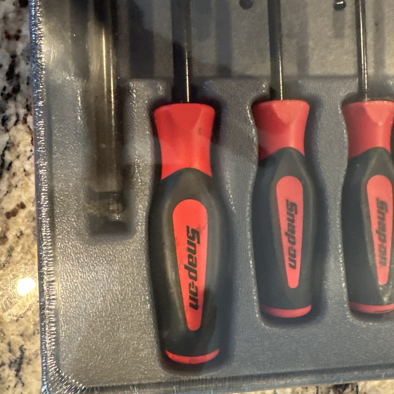Snap-on Tools USA NEW 10pc RED Soft Grip SAE Ball Hex Screwdriver Set SGAB1000BR