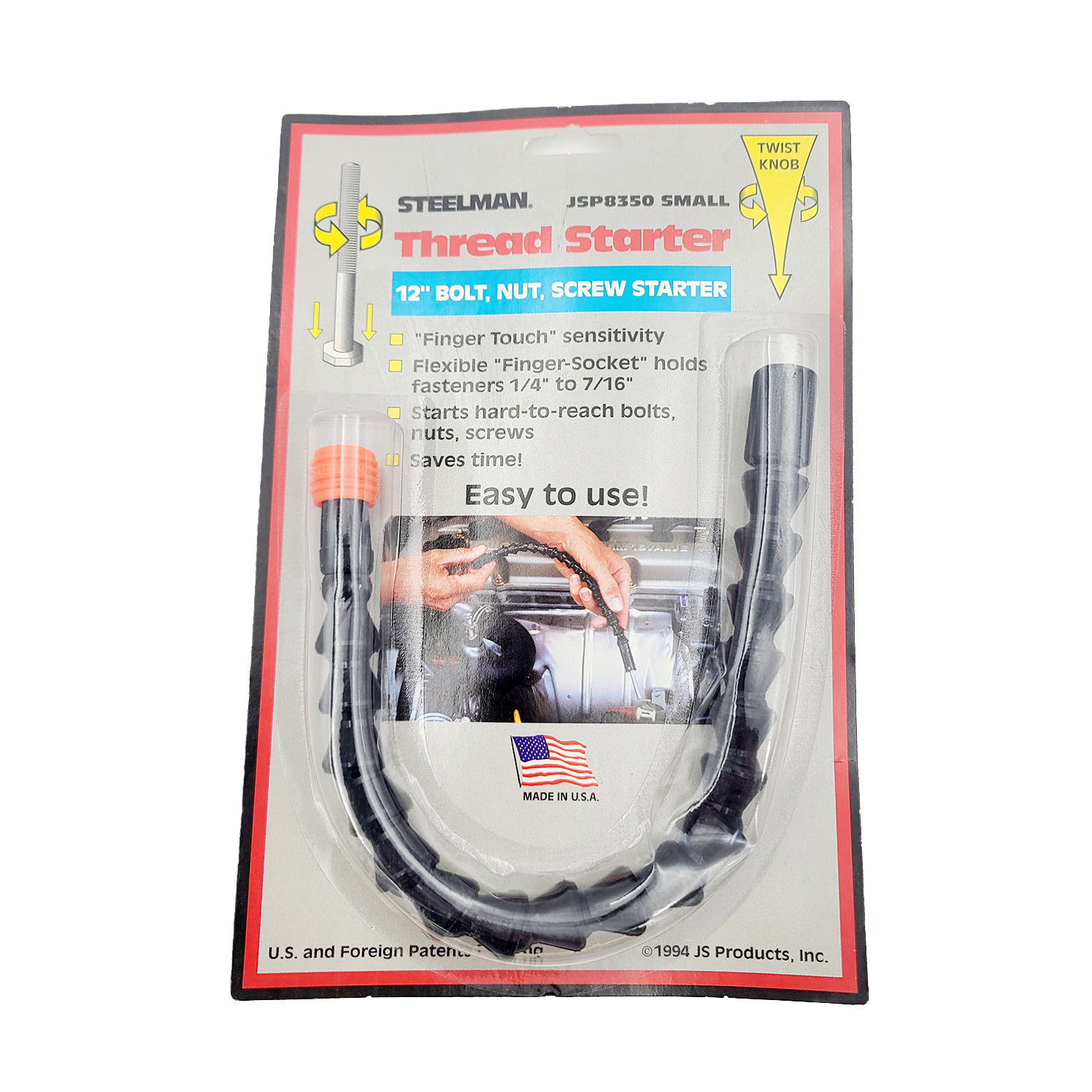 Steelman JSP8350 Flexible 12 in Bolt Nut Screw Starter Tool 1/4 to 7/16 Inch