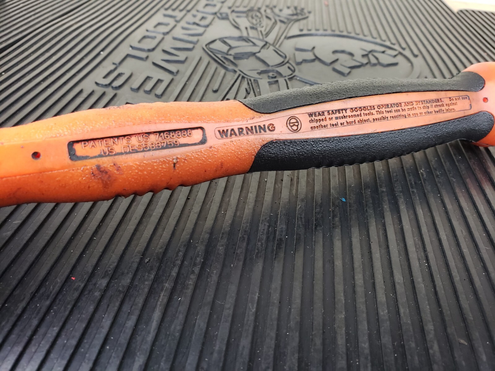 #bb917 Snap-on Tools USA ORANGE 8oz / 225g Soft Grip Dead Blow Hammer HBBD8O
