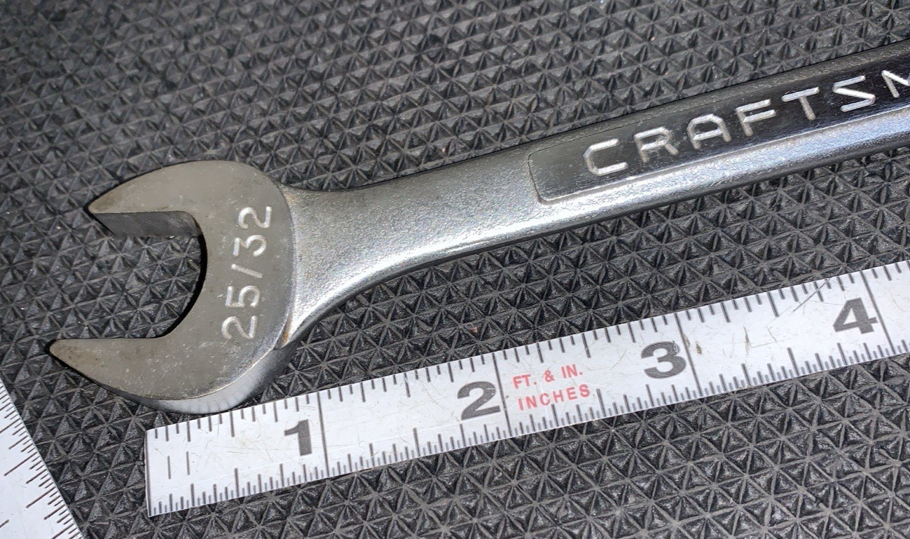 Vintage Craftsman V Series 13/16” x 25/32” SAE Double Open End Wrench USA 44583