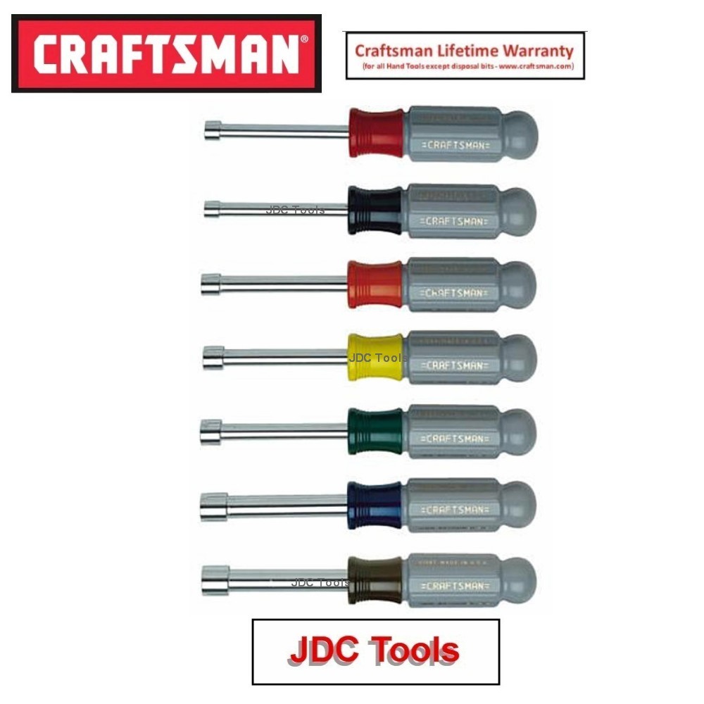 CRAFTSMAN 7 PC PIECE METRIC NUT DRIVER SET MM 14