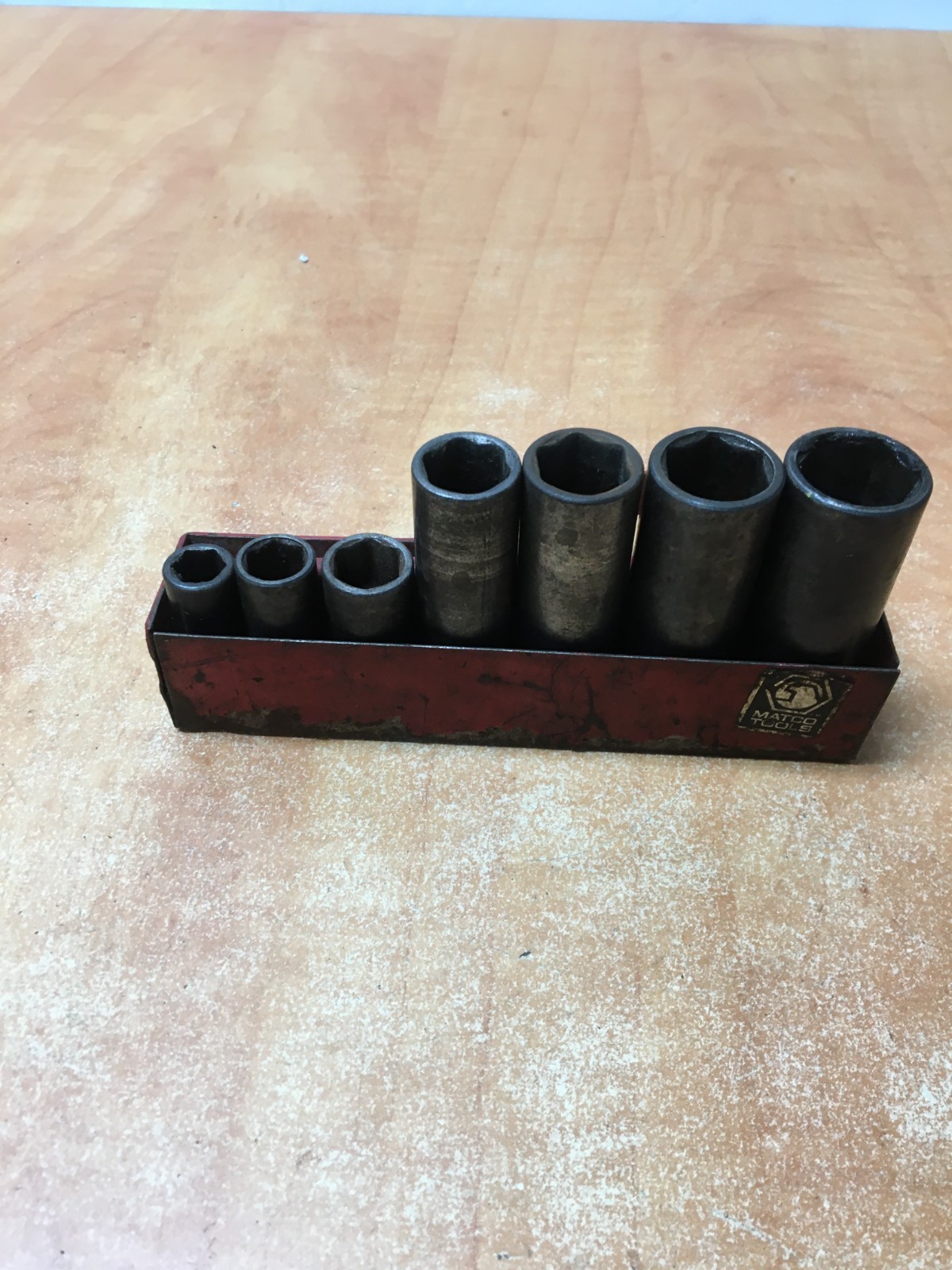 Matco 3/8 Drive SAE 7pc. Deep Impact Socket Set With Tray 6pt. 3/8-3/4 BDP246