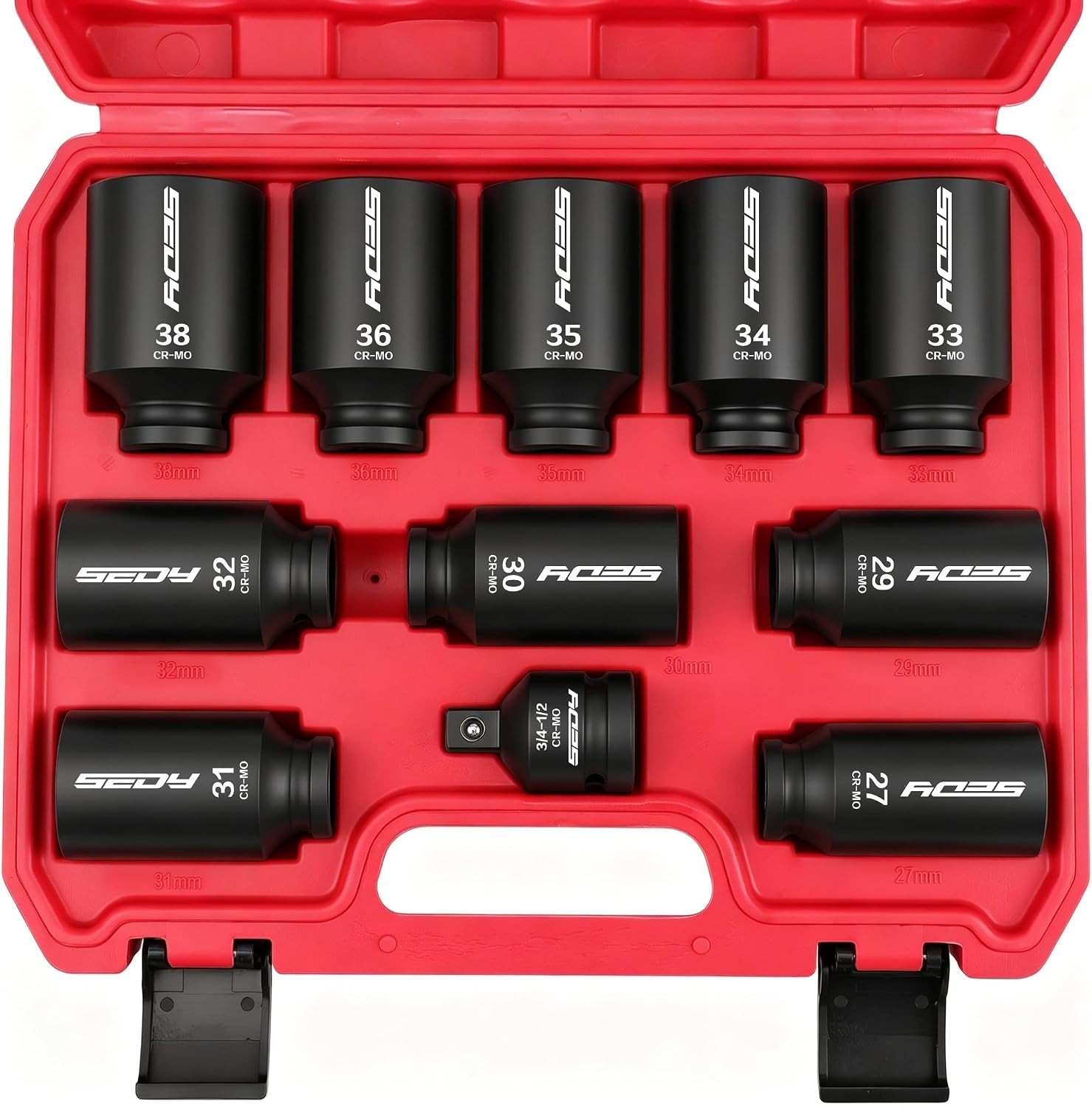 Heavy Duty Metric Large Jumbo Socket Set 1/2 Drive