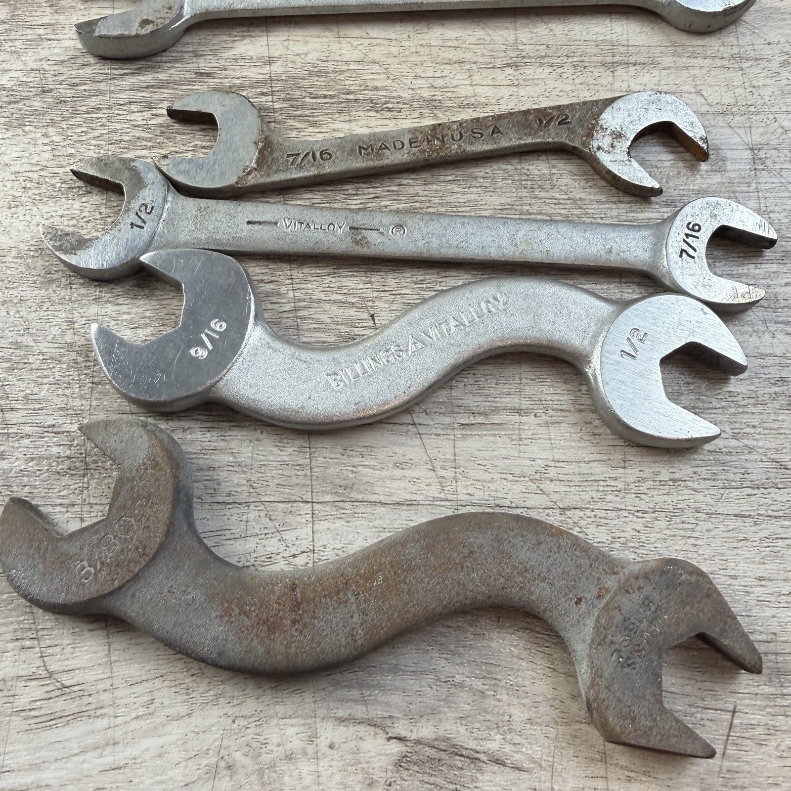 25 Lot Billings + Husky SAE Wrenches Various Sizes Combination, Open, S, Off Set