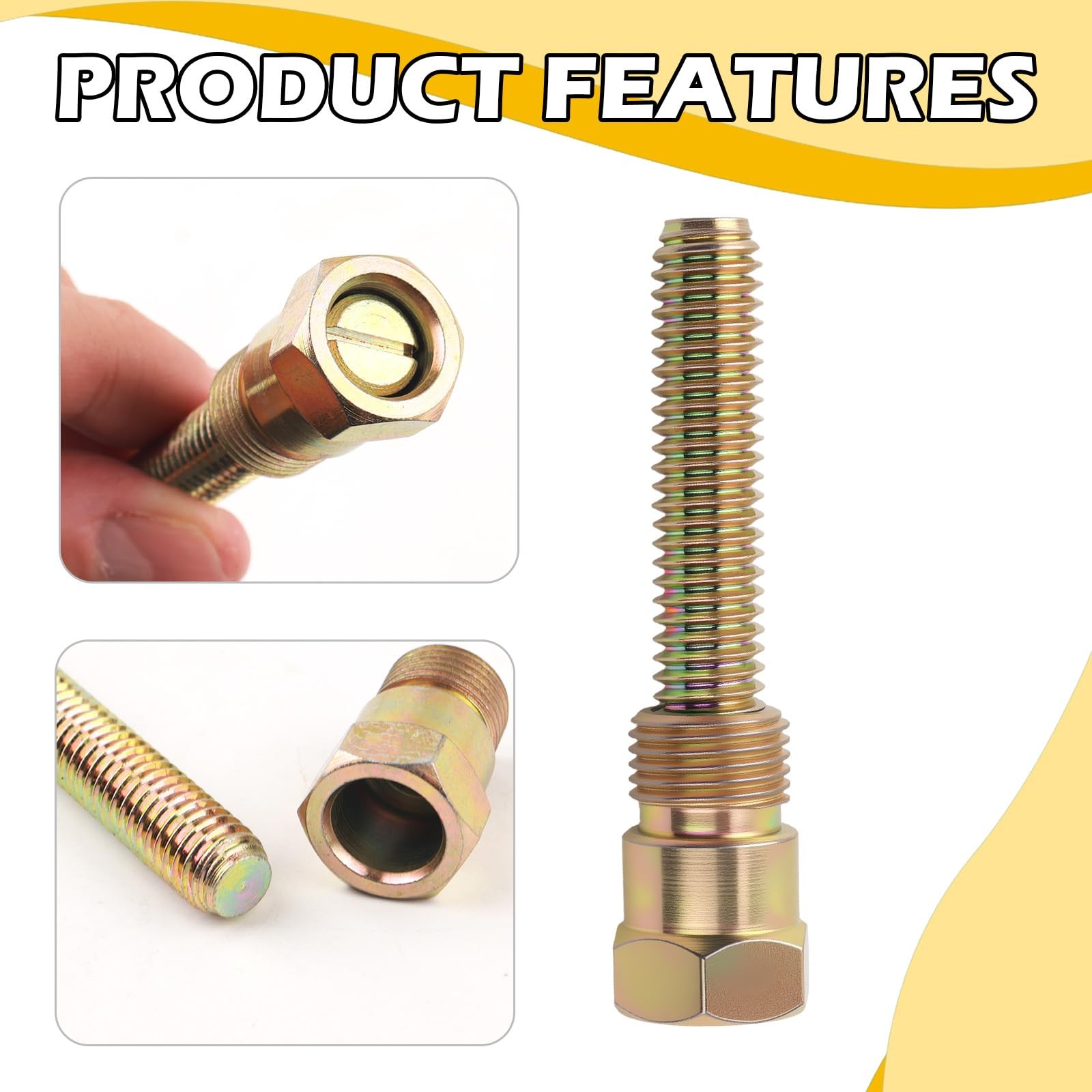 Piston Stop Tool Screw,Sturdy 66792 2.52*0.39*0.39 inch, Colored Galvanized