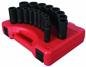 Sunex Tool 2641 19 Piece 1/2″ Drive Sae Deep Impact Socket Set
