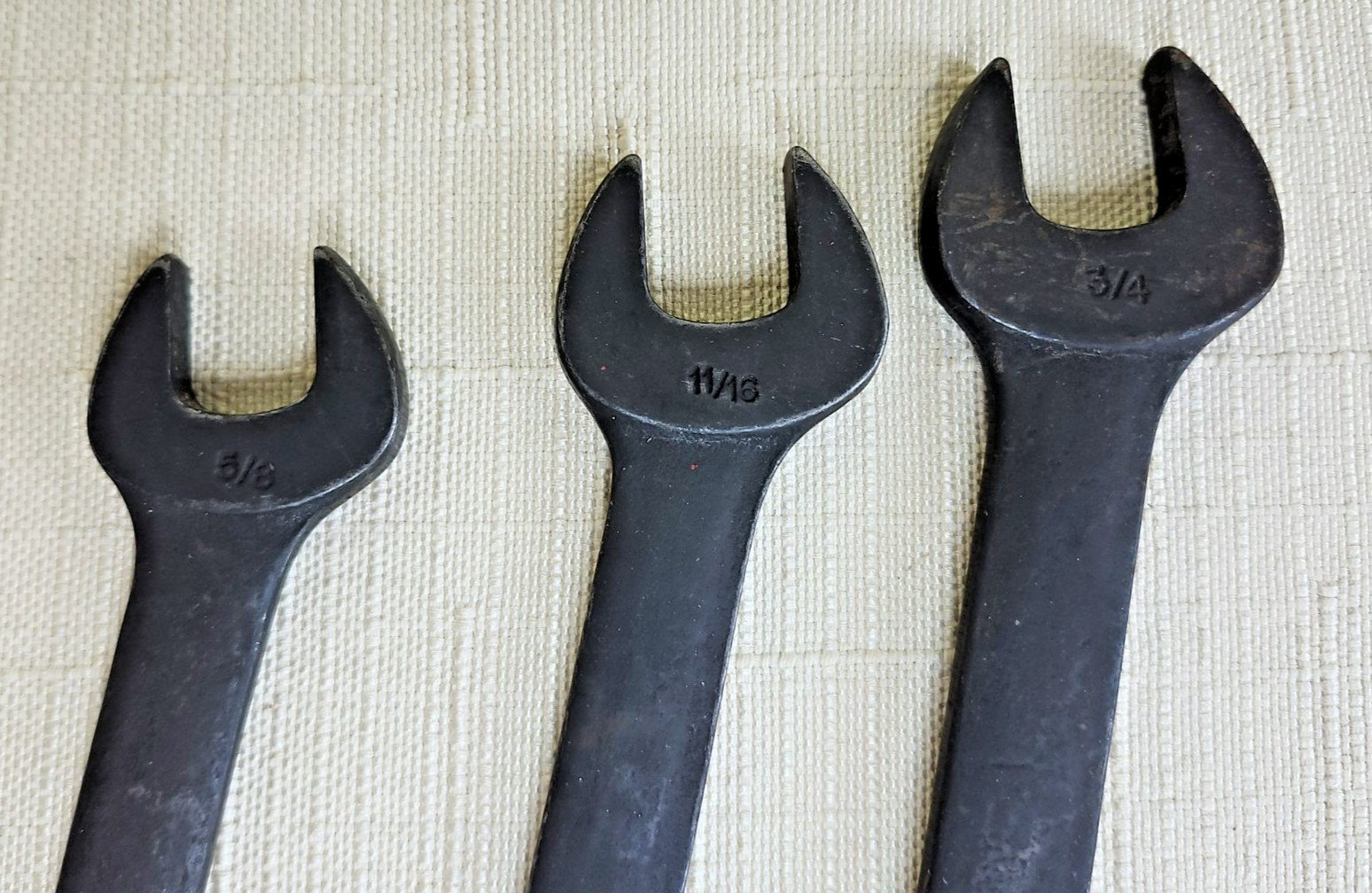 Snap-on OEXL Long Combination Wrench Set 5/8 11/16 3/4 Black Industrial Finish