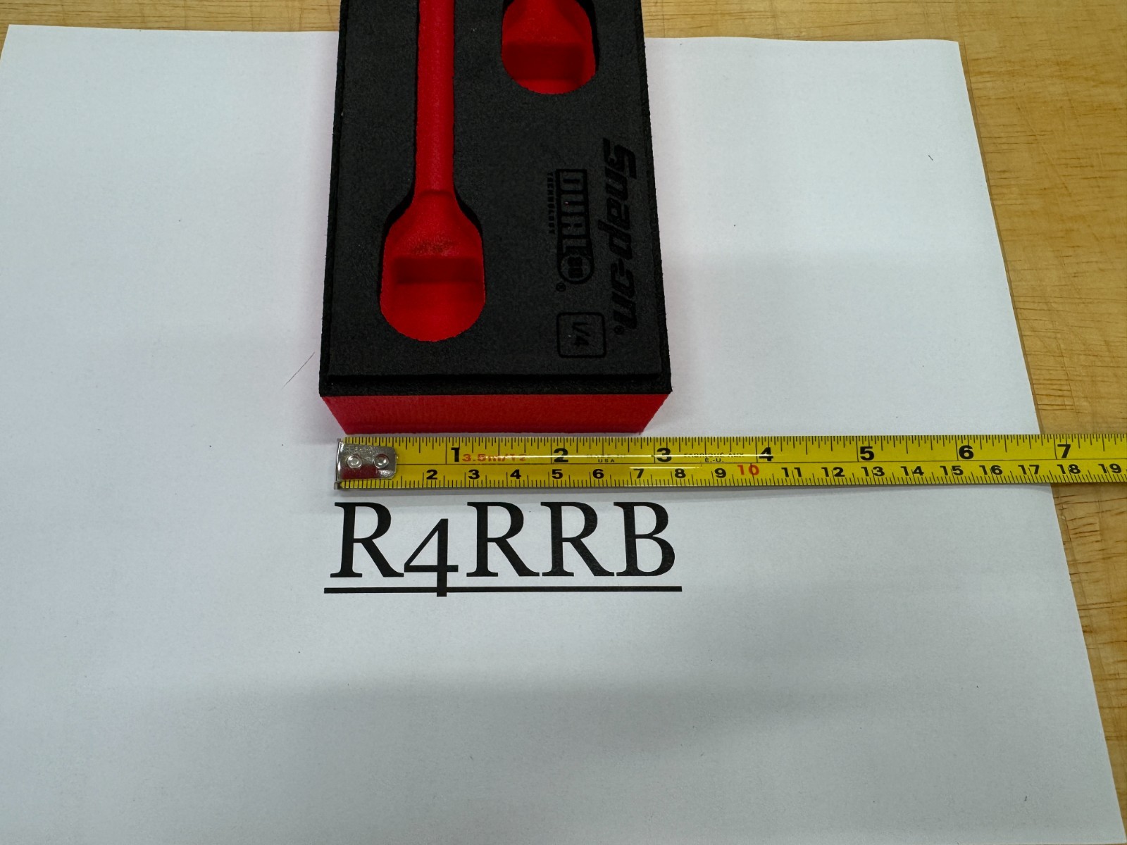Snap-on Tools RED FOAM ORGANIZER for 3pc 1/4″ Drive Ratchet Set FM103RT01BR