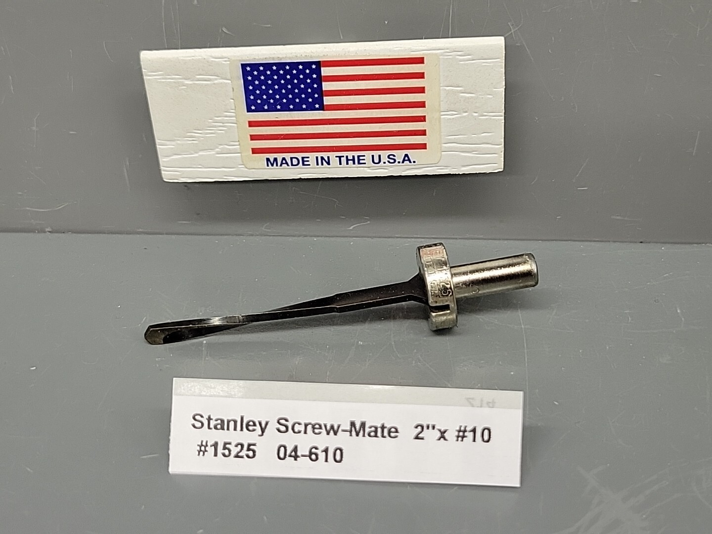 Stanley Screw-Mate Drill Countersink 1525 04-610 Drill 2″ x # 10 NOS USA