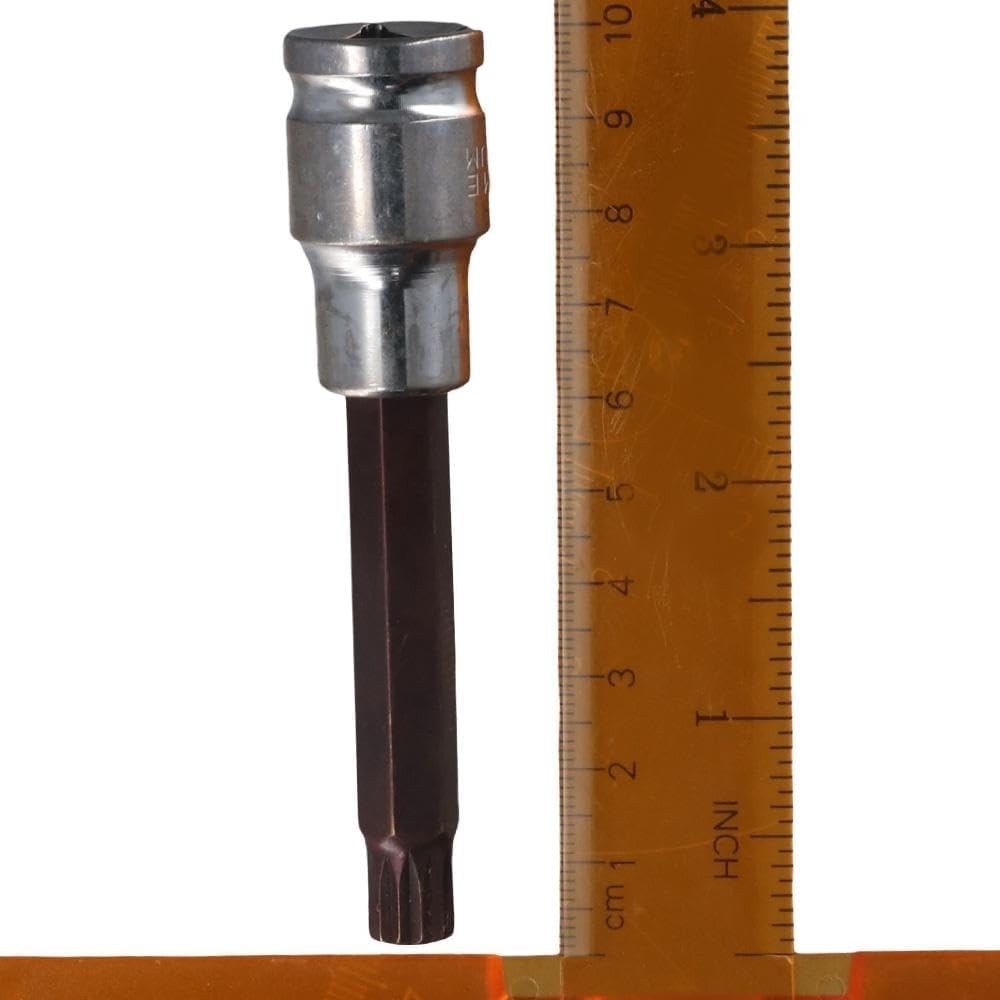 4-Inch M10 Triple Square Spline Bit Socket – Durable S2 Steel for Heavy-Duty Use