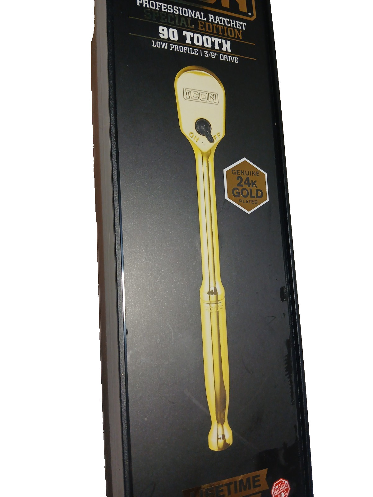(2@) ICON 3/8″ & 1/4″ Drive Pro Ratchet 24K Gold Plated 90 Tooth Special edition