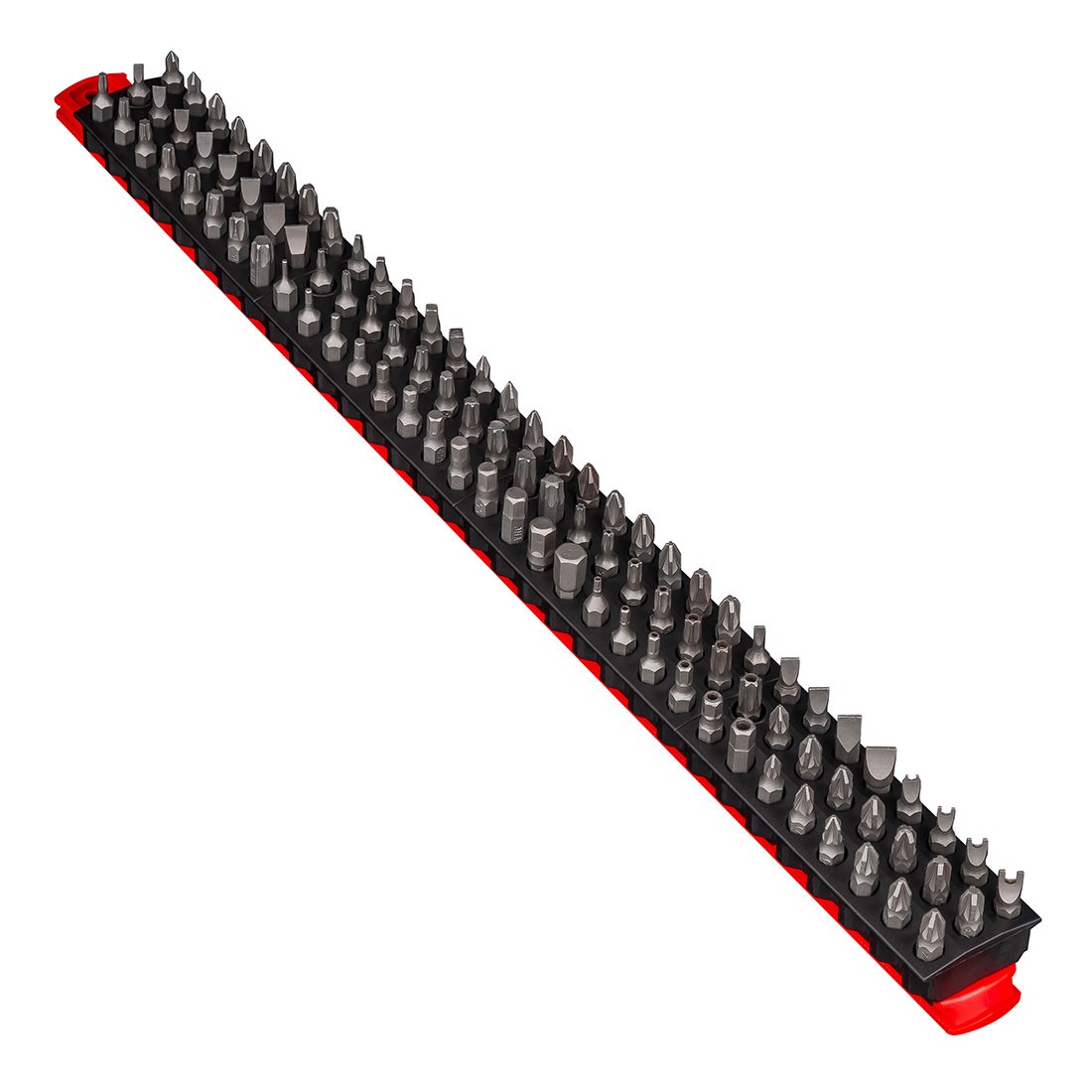 Ernst 5734 96 Tool Magnetic Bit Organizer Bar – Red/Black