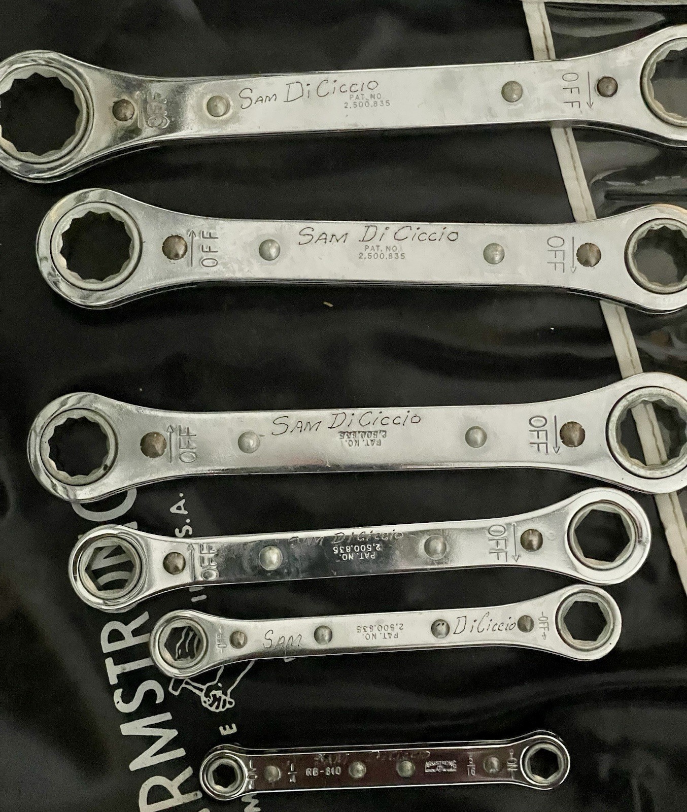 Armstrong Tools USA 7 pc Ratcheting Double Box End Wrench Set SAE w/ Pouch