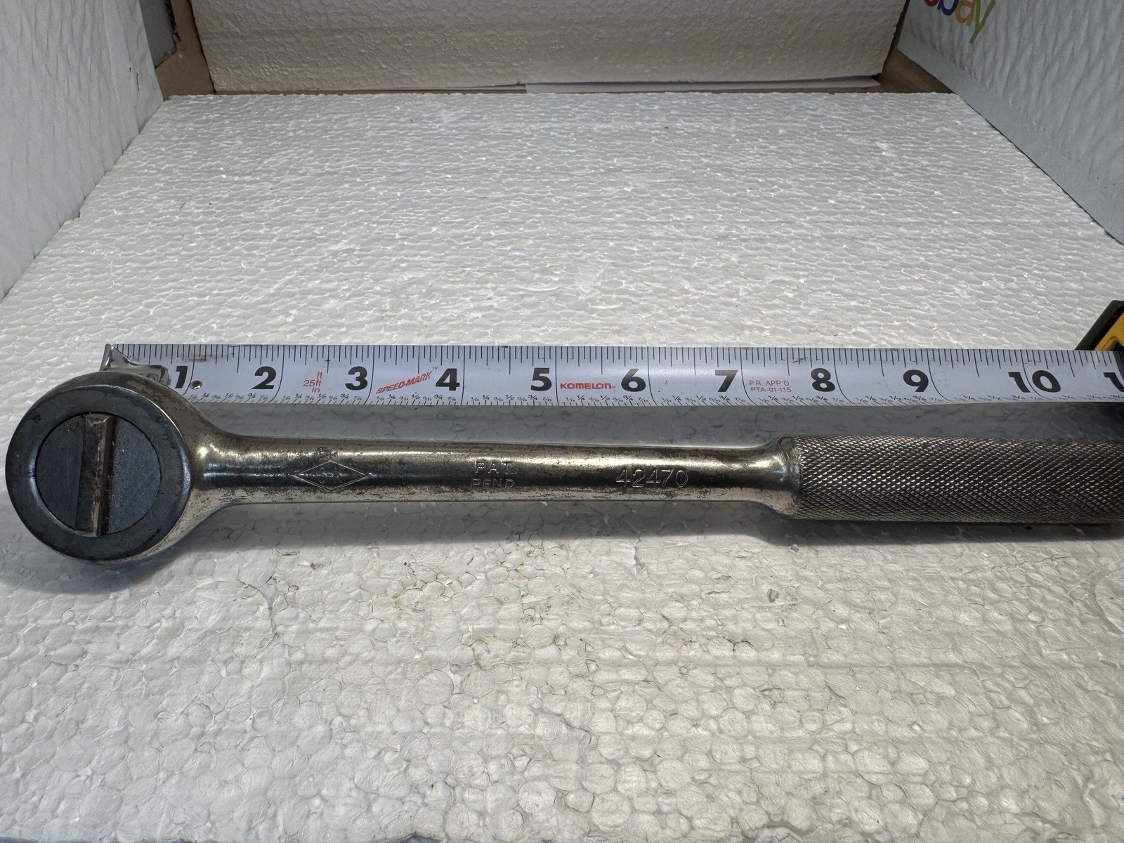 S-K TOOLS 1/2″ DRIVE STD. 10.25″ RATCHET 42470 – USA S-K Diamond Vintage