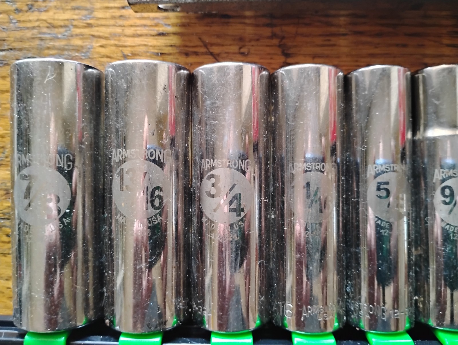 Armstrong 1/2″ Drive 14 Pc Deep Socket Set Made In USA 3/8″ to 1-1/8″ +10mm!