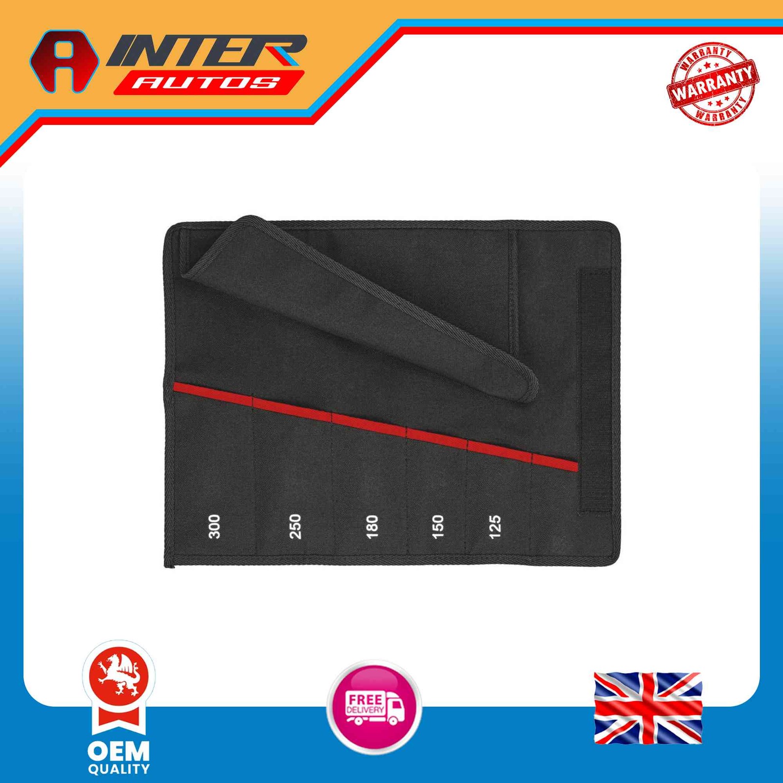 Draper KNIPEX 00 19 55 S5 LE Tool Roll For Cobra®, Empty, 6 Compartments, 440 m