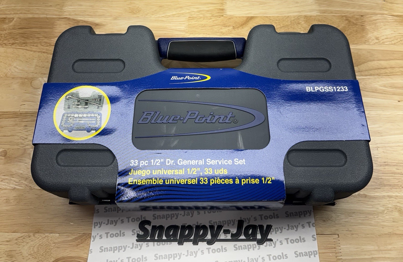 Blue-point Tools NEW 33 pc 1/2″ SAE/Metric General Service Socket Set BLPGSS1233