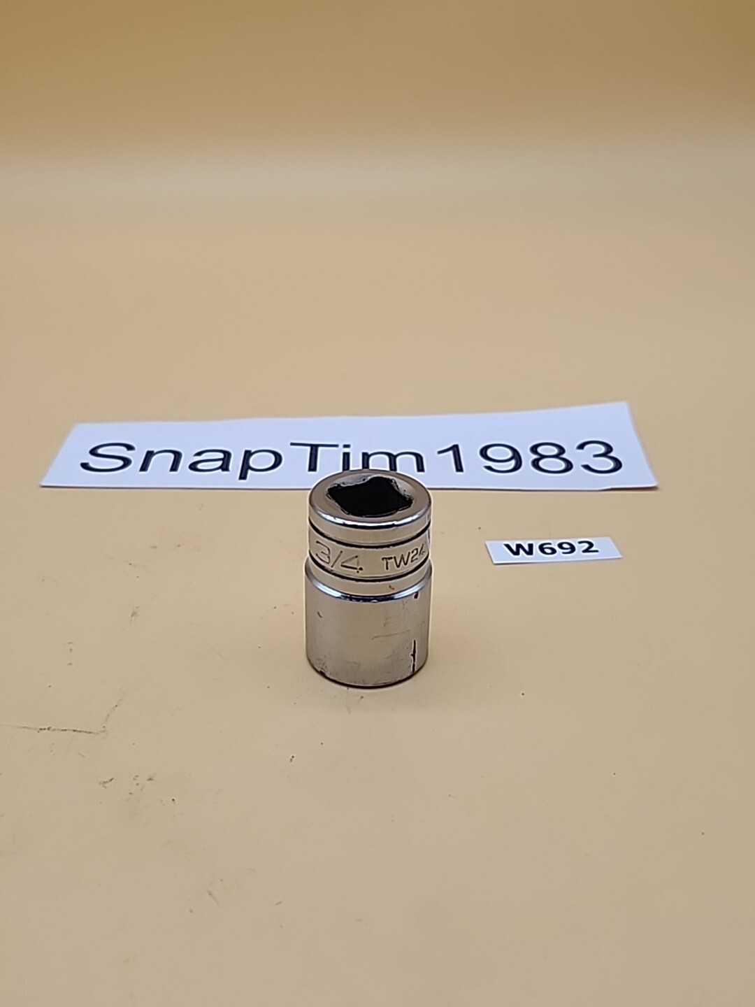 Snap On Tools TW241 3/4″ SAE Flank Drive Shallow Socket 1/2″ Drive 6 Point USA